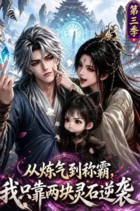 《从炼气到称霸,我只靠两块灵石逆袭第三季》封面