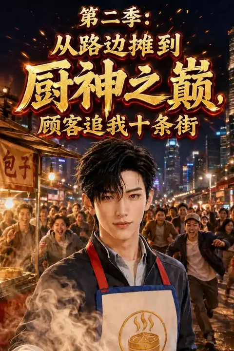 《第二季从路边摊到厨神之巅，顾客追我十条街》封面