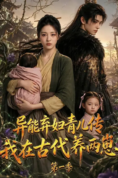 《异能弃妇青儿传，我在古代养两崽第一季》封面