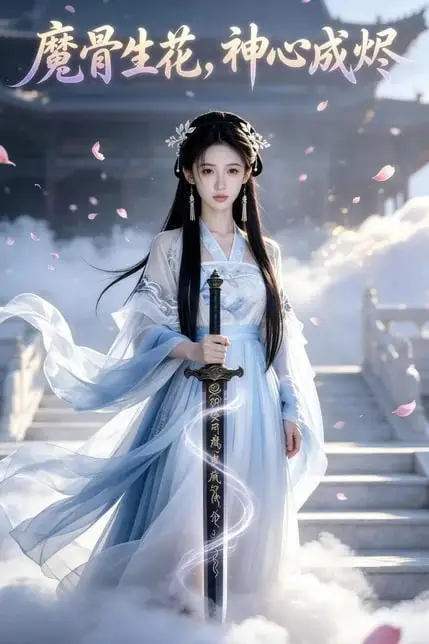 《魔骨生花,神心成烬》封面
