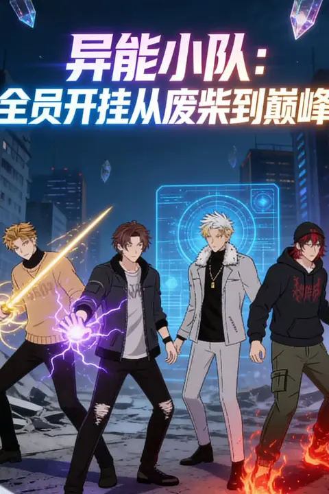 《异能小队：全员开挂从废柴到巅峰 动态漫画》封面