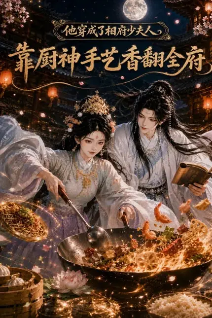 《他穿成了相府少夫人,靠厨神手艺香翻全府》封面