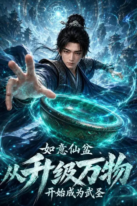 《如意仙盆,从升级万物开始成为武圣》封面