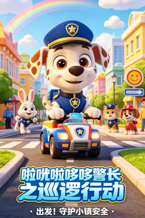 《啦咘啦哆警长之巡逻行动》封面