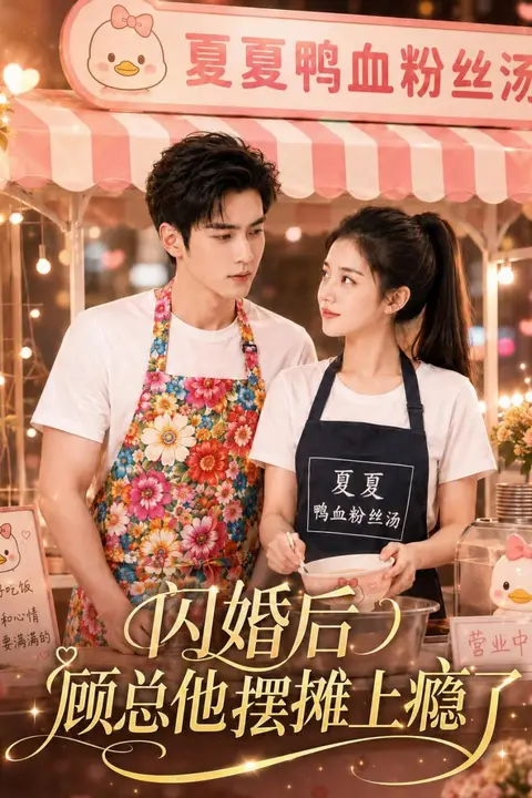 《闪婚后,顾总他摆摊上瘾了》封面