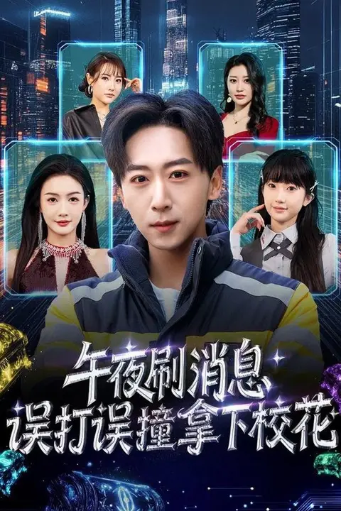 《午夜刷消息,误打误撞拿下校花》封面