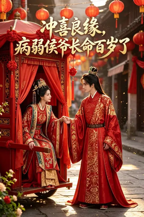 《冲喜良缘,病弱侯爷长命百岁了》封面