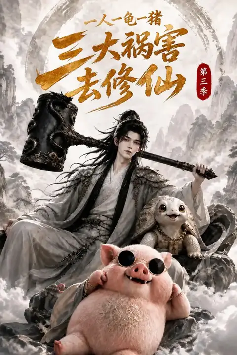 《一人一龟一猪，三大祸害去修仙第三季》封面
