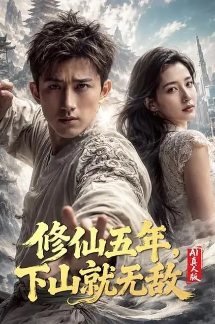 《修仙五年，下山就无敌 AI 真人版》封面