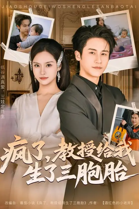《疯了,教授给我生了三胞胎》封面
