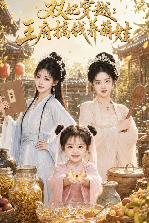 《双妃穿越：王府搞钱养萌娃》封面