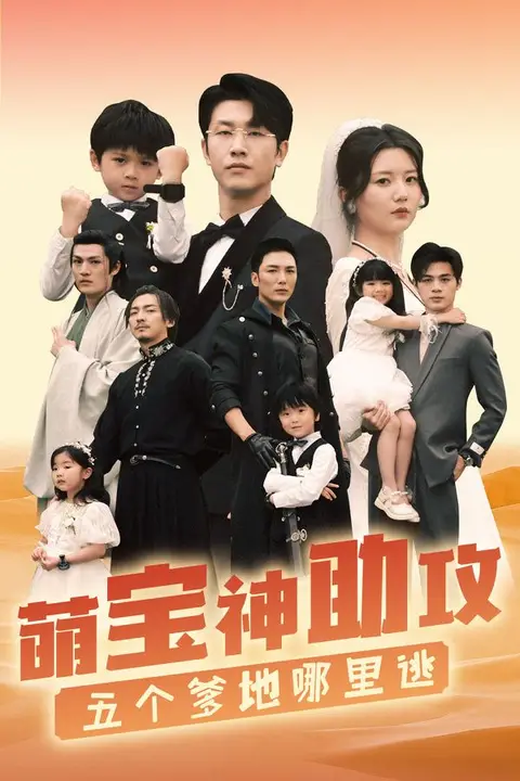 《萌宝神助攻,五个爹地哪里逃》封面