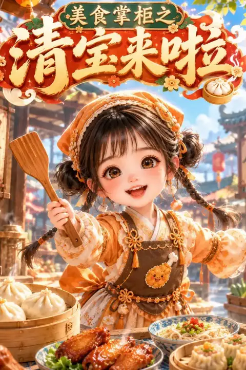 《美食掌柜之清宝来啦》封面