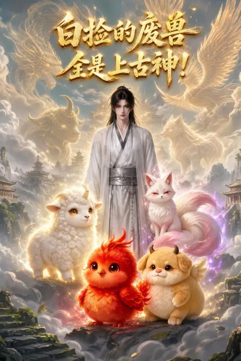 《白捡的废兽全是上古神》封面