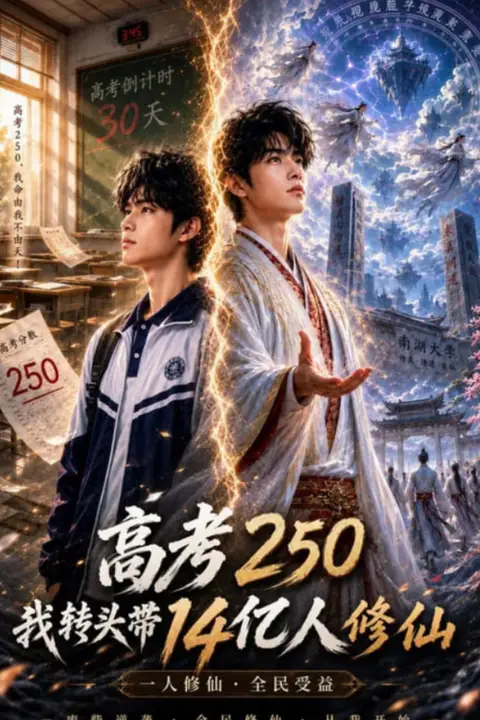 《高考 250,我转头带 14 亿人修仙》封面