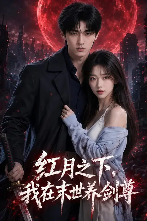 《红月之下,我在末世养剑尊》封面