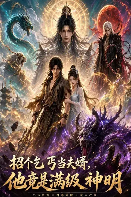 《招个乞丐当夫婿，他竟是满级神明》封面
