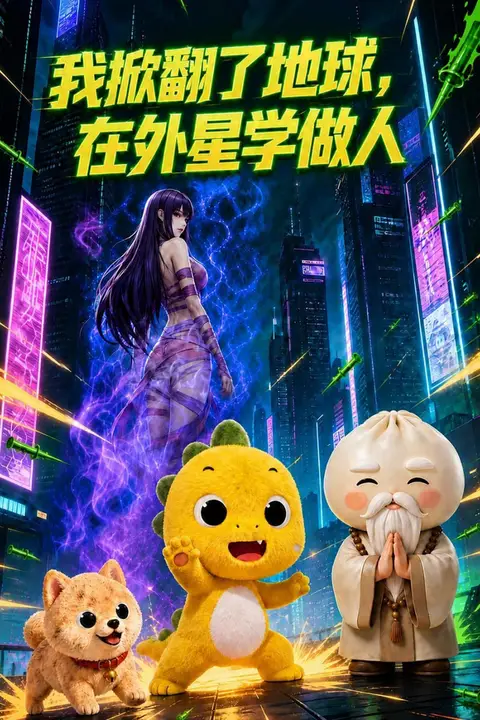 《我掀翻了地球,在外星学做人》封面