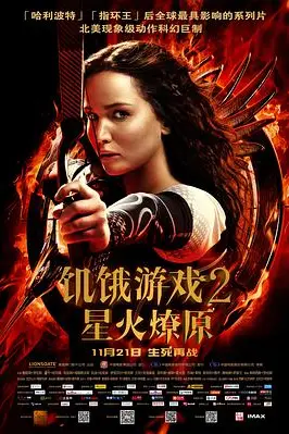 《饥饿游戏2:星火燎原》封面