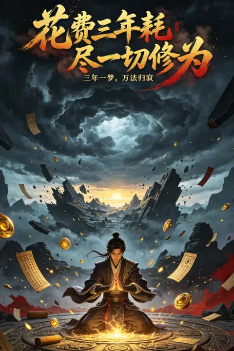 《花费三年耗尽一切修为》封面