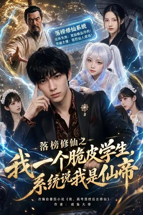 《落榜惨仙之我一个脆皮学生，系统说我是仙帝》封面