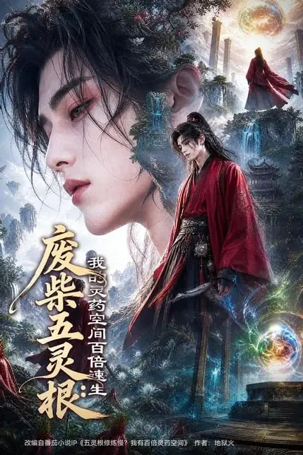 《废柴五灵根：我的灵药空间百倍速生》封面