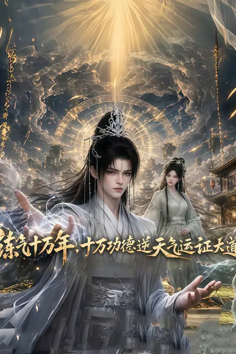 《炼气十万年，十万功德逆天气运证大道》封面