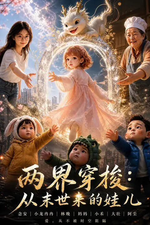 《两界穿梭:从末世来的娃儿》封面