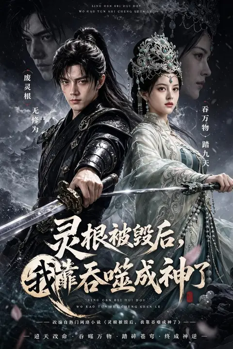 《灵根被毁后，我靠吞噬成神了》封面