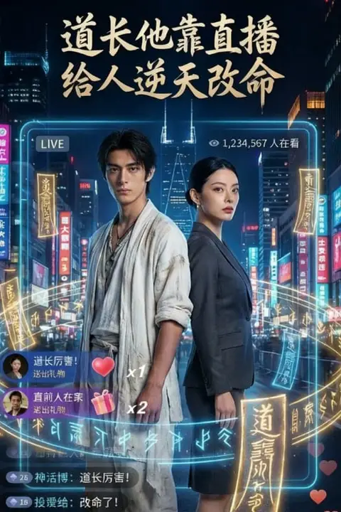 《道长他靠直播给人逆天改命》封面