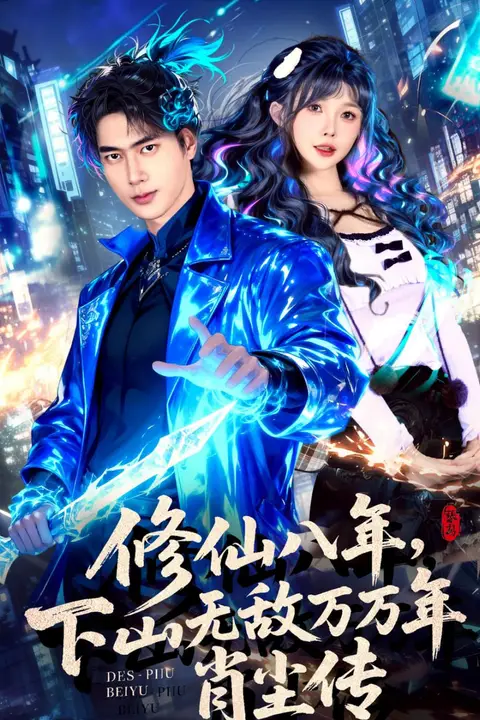 《修仙八年，下山无敌万万年：肖尘传》封面