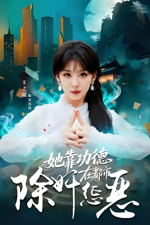《她靠功德在都市除奸惩恶》封面