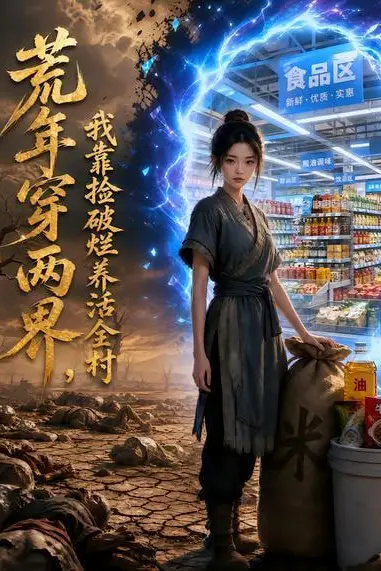 《荒年穿两界,我靠捡破烂养活全村》封面