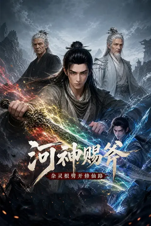 《河神赐斧,杂灵根劈开修仙路》封面
