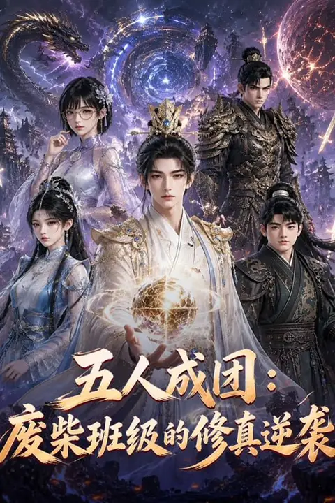 《五人成团： 废柴班级的修真逆袭》封面