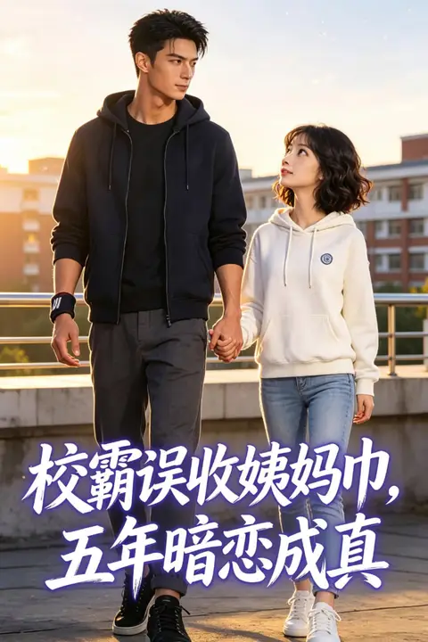 《校霸误收姨妈巾，五年暗恋成真》封面