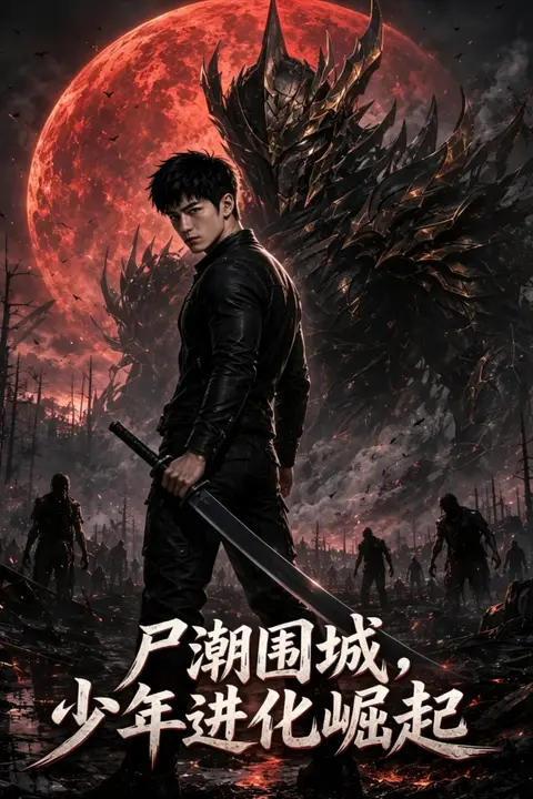 《尸潮围城，少年进化崛起》封面